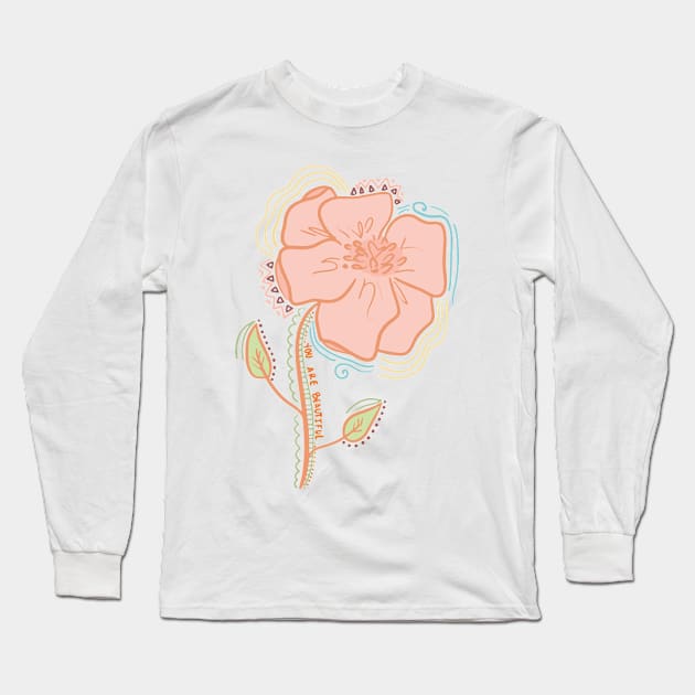 Flower of Inspiration Long Sleeve T-Shirt by Nataliatcha23